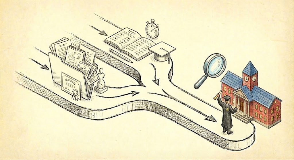 Portfolio & Admissions track illustration